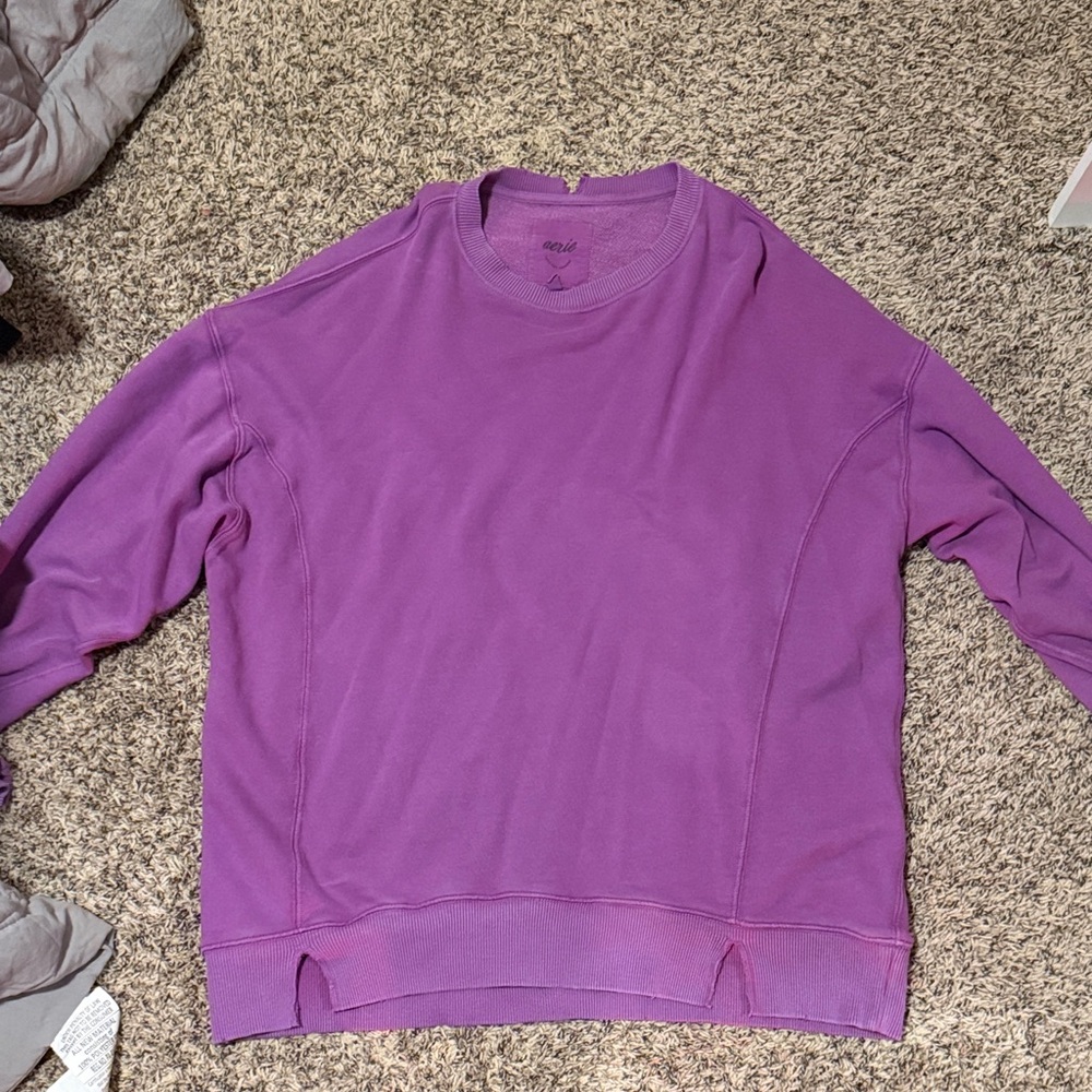 Purple aerie Crewneck Sweatshirt